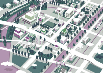 美しい街並みと楽しい暮らし。人々が明るく楽しく暮らせる街づくり。