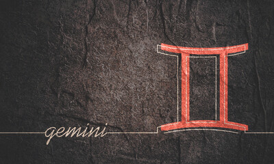 Twins zodiac symbol icon in thin line style