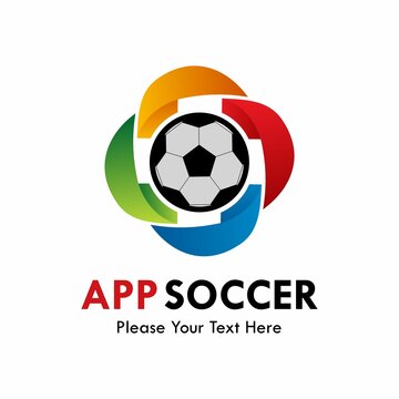 App soccer logo template illustration