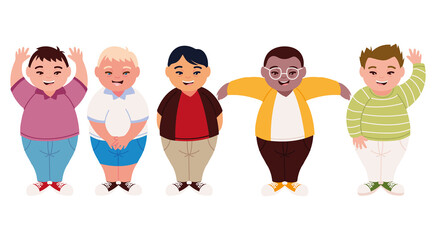 set of boys with down syndrome