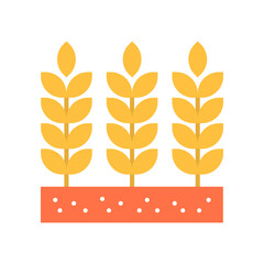 Wheat Vector Flat Icon Design illustration. Agriculture and Farming Symbol on White background EPS 10 File