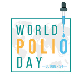 World Polio Day poster design with oral poliovirus vaccine