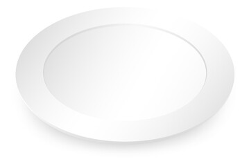 Isolated white round plate