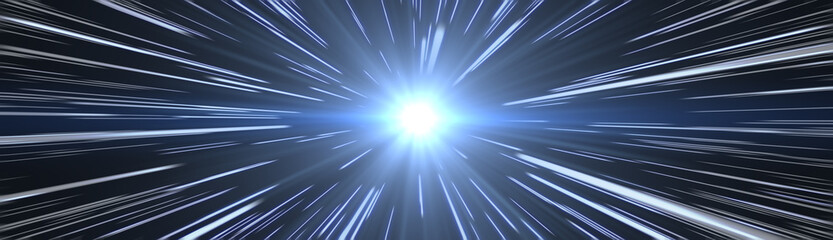 Stars Hyperspace Wide Size Banner.