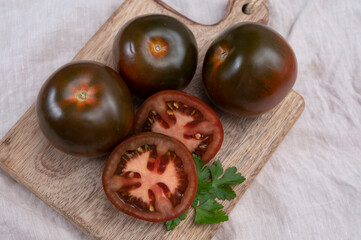 Healthy vegetarian food, reddish brown sweet kumato tomatoes