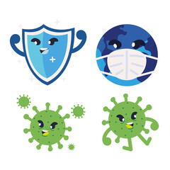 covid 19 coronavirus icons