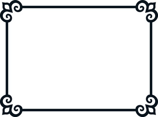 Vector border frame. 
Background or album page. Simple rectangular horizontal billboard, plaque, signboard or label 