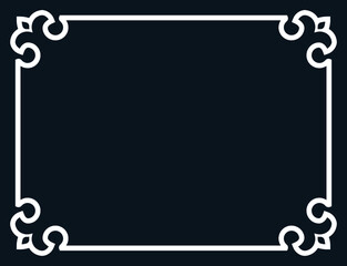 Vector border frame. 
Background or album page. Simple rectangular horizontal billboard, plaque, signboard or label 