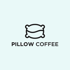 pillow coffee logo. cafe logo