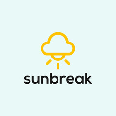 cloud sun logo. technology logo