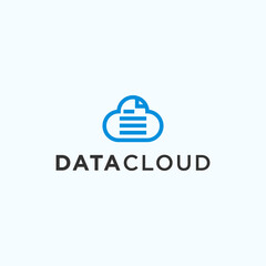 cloud data logo. technology logo