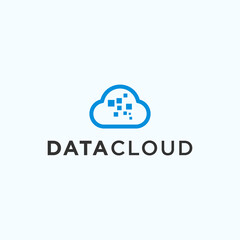 cloud data logo. technology logo