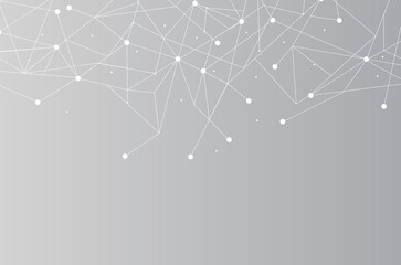 Network abstract connection isolated on gray background. Network technology background with dots and lines. Ai background. Modern abstract concept. Ai background vector, network technology	