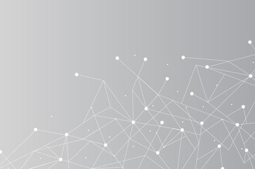 Network abstract connection isolated on gray background. Network technology background with dots and lines. Ai background. Modern abstract concept. Ai background vector, network technology	