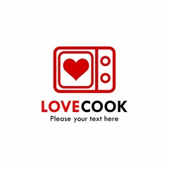 Love cook logo template illustration