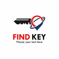 Find key logo template illustration