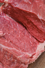 Fresh cut of beef meat. Shallow depth of field