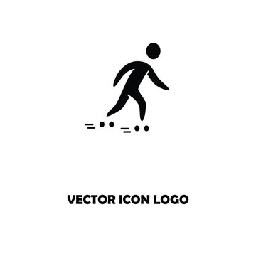 Illustration of roller skate icon on white background
