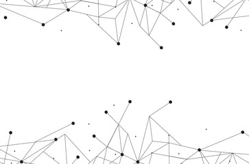 Network abstract connection isolated on white background. Network technology background with dots and lines. Ai background. Modern abstract concept. Ai background vector, network technology	