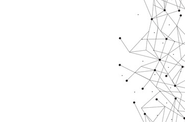 Network abstract connection isolated on white background. Network technology background with dots and lines. Ai background. Modern abstract concept. Ai background vector, network technology	