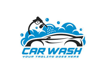 Car wash logo design vector illustration