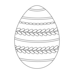 Doodle Easter egg. Sketch eggs for cards, logos, holidays. Happy Easter hand drawn isolated on white background. Vector set of easter eggs in doodle style. Hand drawn illustration
