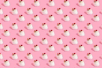 dessert anna pavlova pattern print pink background