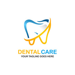 Dental care logo design vector illustration. Dental logo. Orthodontic logo