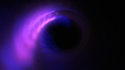 Bright abstract background with leaks. Blurred lighting tunnel. Magic portal. Vivid sphere lens