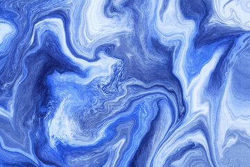 Dark Blue Liquid Marble Background