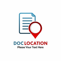 Doc location logo template illustration