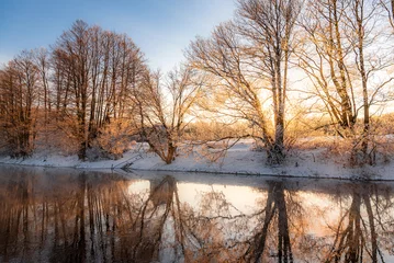 Foto auf Leinwand river in winter © rusl888