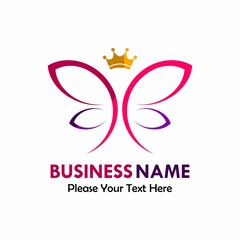 Butterfly design logo template illustration