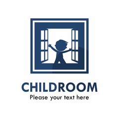 Fototapeta premium Children room logo template illustration