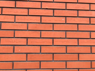 Orange brick wall. Wall ornament for background.