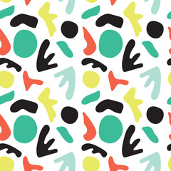 Seamless pattern with abstract bubble shapes. Contemporary wallpaper.