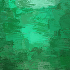 painting with dry brushes, chaotic strokes, emerald and green palette, background for the interior