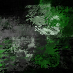 painting with dry brushes, chaotic strokes, emerald and green palette, background for the interior