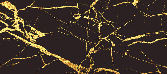 black marble with golden veins - abstract background