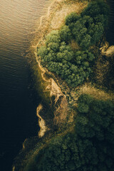 climatic coast of the lake