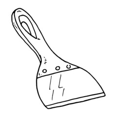 Putty knife icon. Cartoon of putty knife vector on white background.