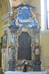 Altar of St. Anthony the Hermit in the Church of the Visitation of the Virgin Mary in Gornji Draganec, Croatia
