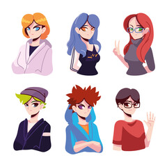 group anime characters