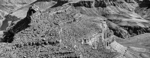 Fototapeta na wymiar Panoramic aerial view of Grand Canyon National Park. South Rim on a clear sunny morning.