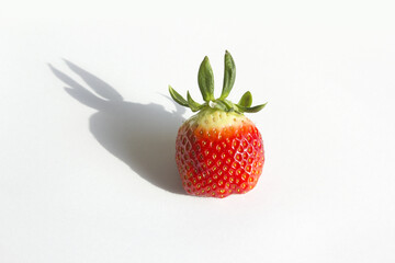fresh strawberry isolated white background