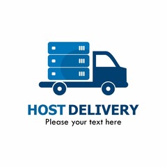 Host delivery logo template illustration