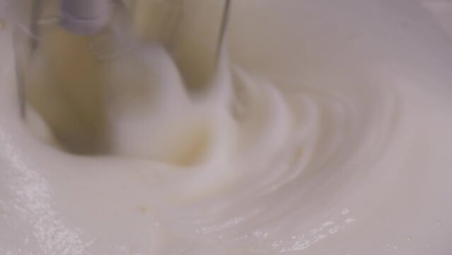 mixer whip egg wolk slow motion 4k 