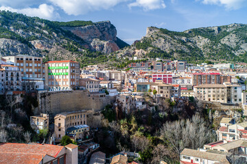 view of city of Alcoy and mountains around