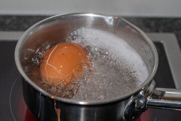 Ei im Wasser hartkochen