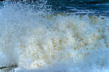 waves along the coast during a storm